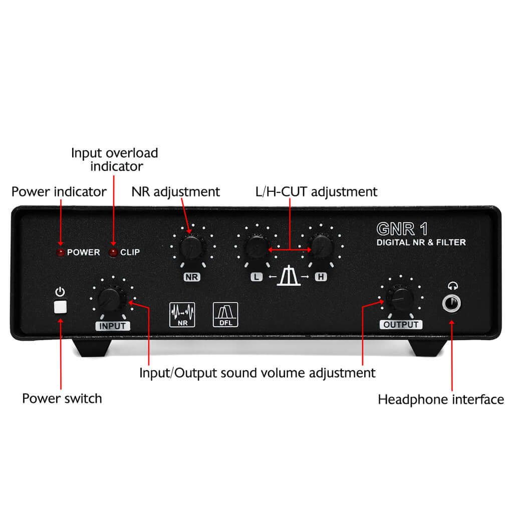 Xiegu GNR1 Digital Audio Noise Filter, DNR, 3W Speaker, 3.5mm & RCA Out