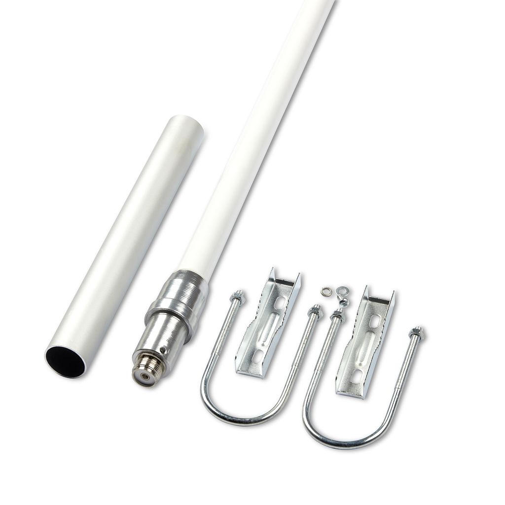 Moonraker Marine-100 VHF Marine Antenna 100W, 4.0dBi Gain, 156-163MHz, 122cm, Mast Clamp