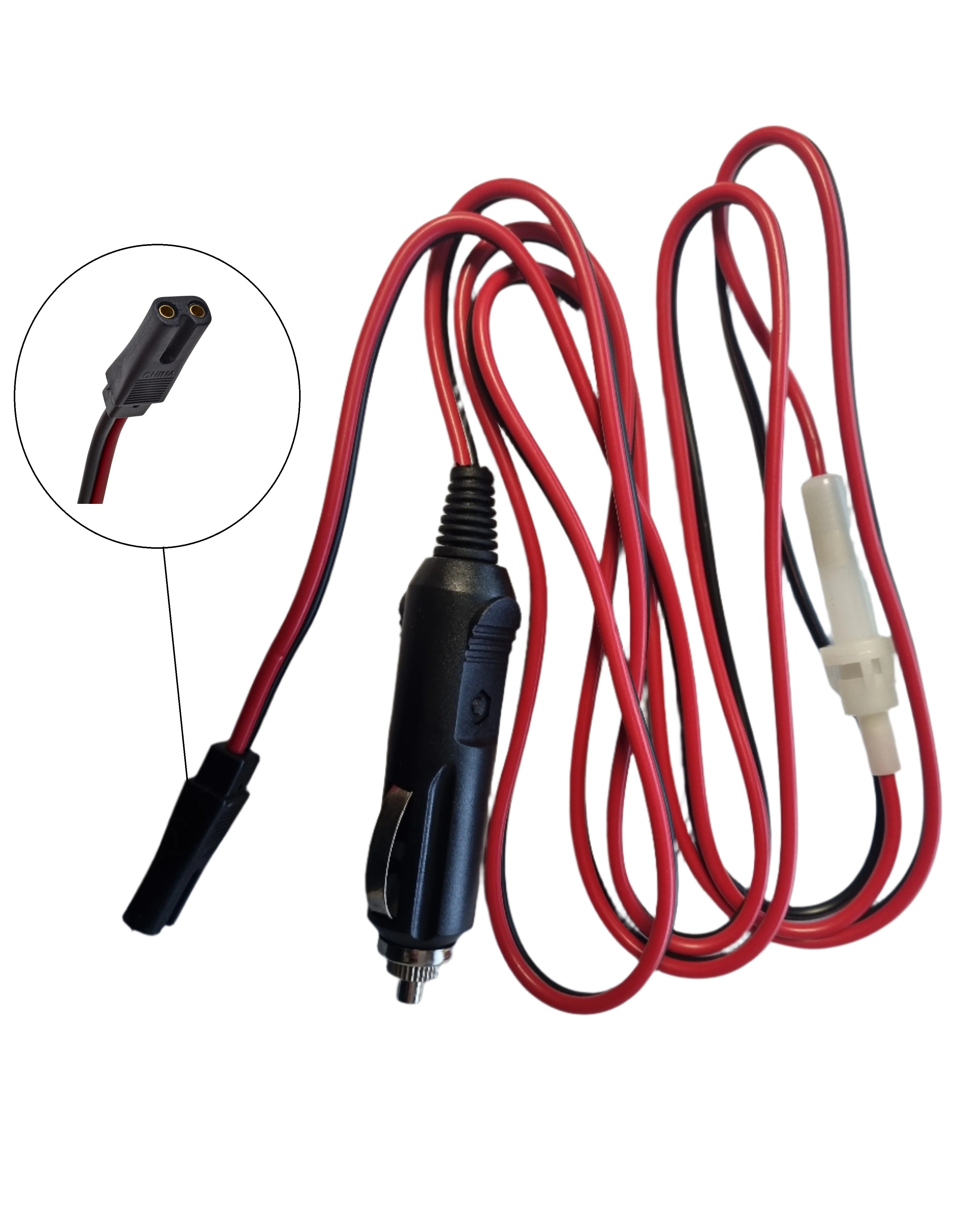 2 PIN POWER CABLE WITH CIGARETTE LIGHTER PLUG