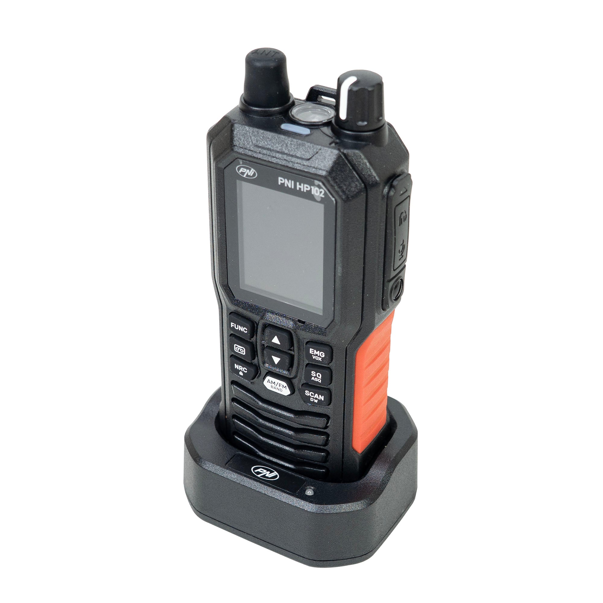 PNI Escort HP-102 Handheld CB Radio Multi-Standard, 4W AM/FM, VOX, USB-C, Colour LCD