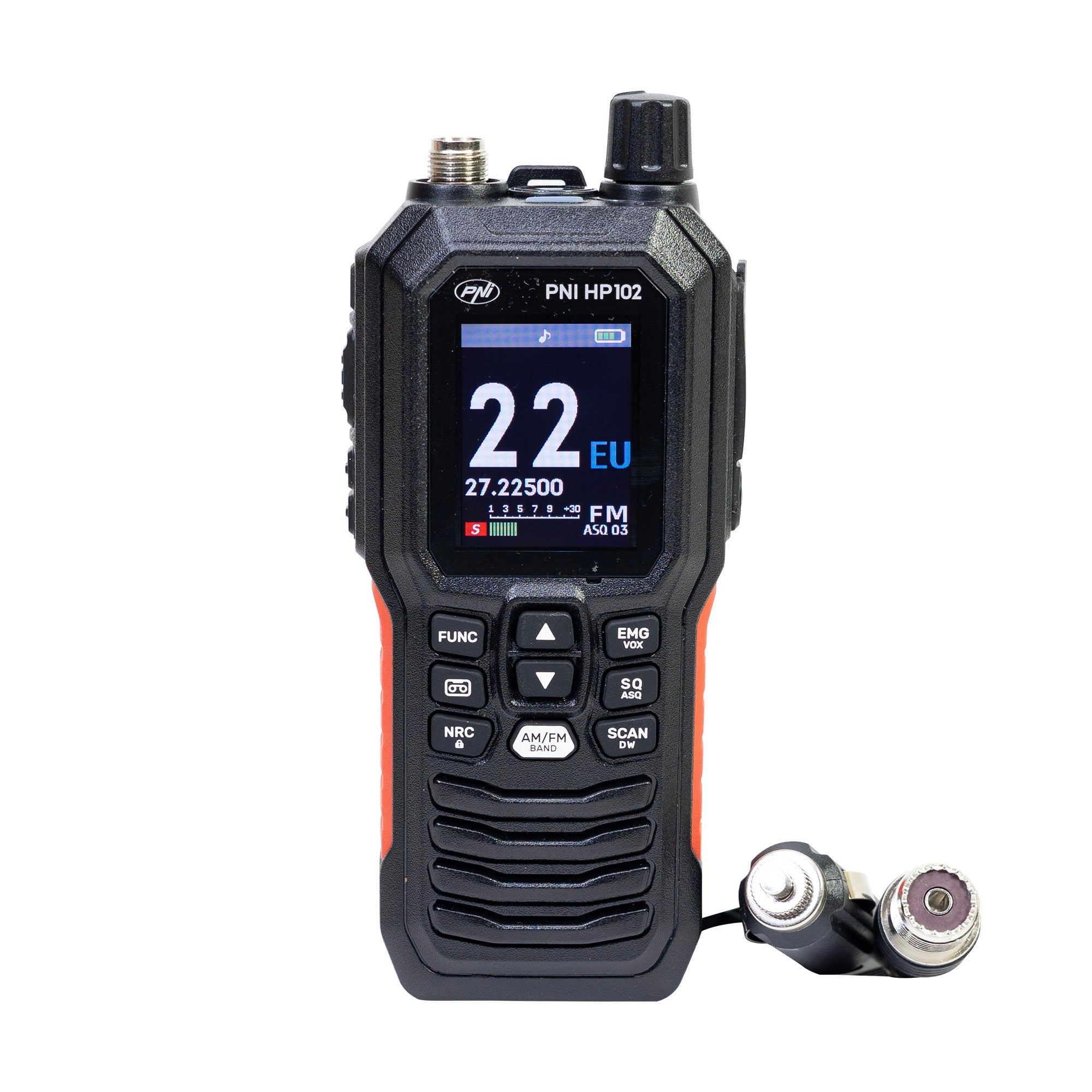 PNI Escort HP-102 Handheld CB Radio Multi-Standard, 4W AM/FM, VOX, USB-C, Colour LCD