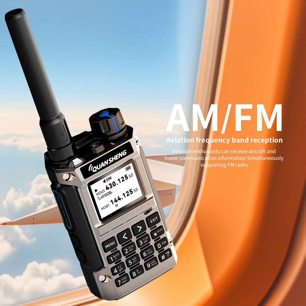 Quansheng UV-K1(8) Mini Kong 5W VHF/UHF Handheld Radio 1400mAh