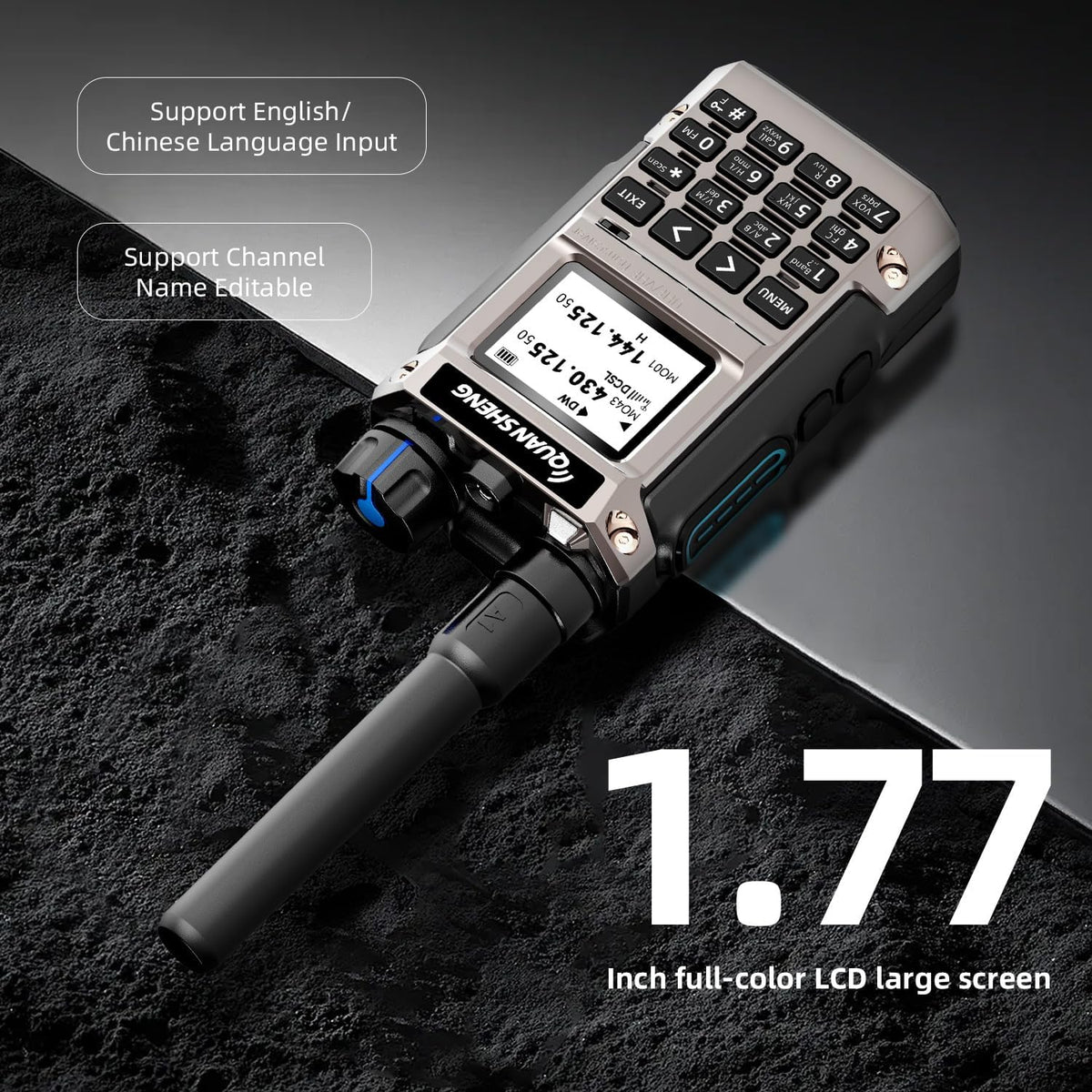 Quansheng UV-K1(8) Mini Kong 5W VHF/UHF Handheld Radio 1400mAh