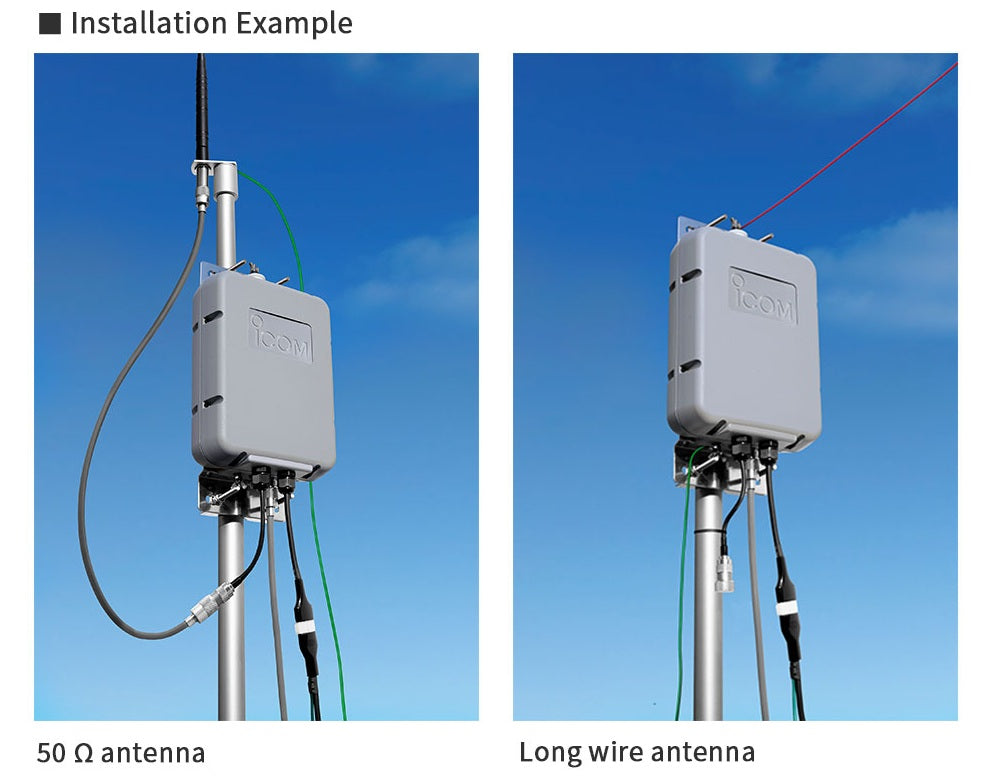 Icom AH-6 Automatic Antenna Tuner, 1.8-50MHz, 100W, SO-239 & Long Wire, For IC-7300, IC-7610 & More