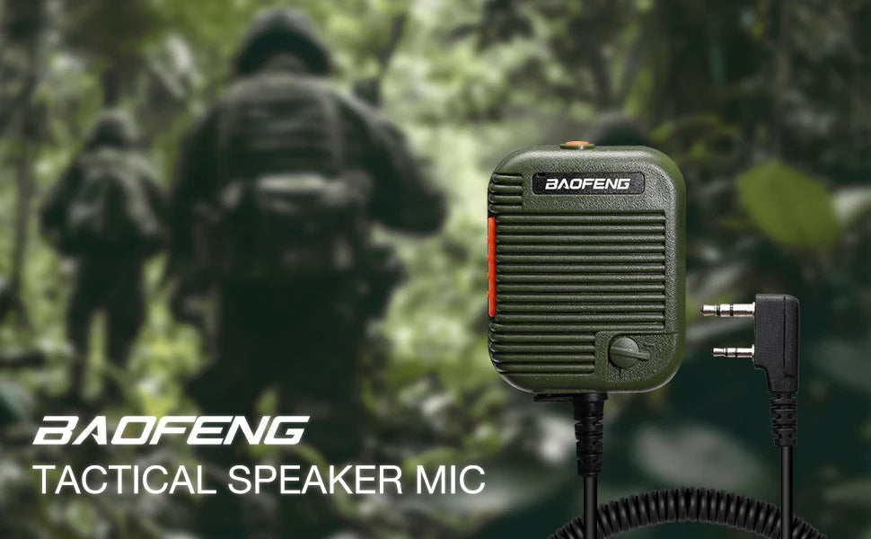 Baofeng BS-UV25 Tactical Speaker Microphone with 2-Pin Plug