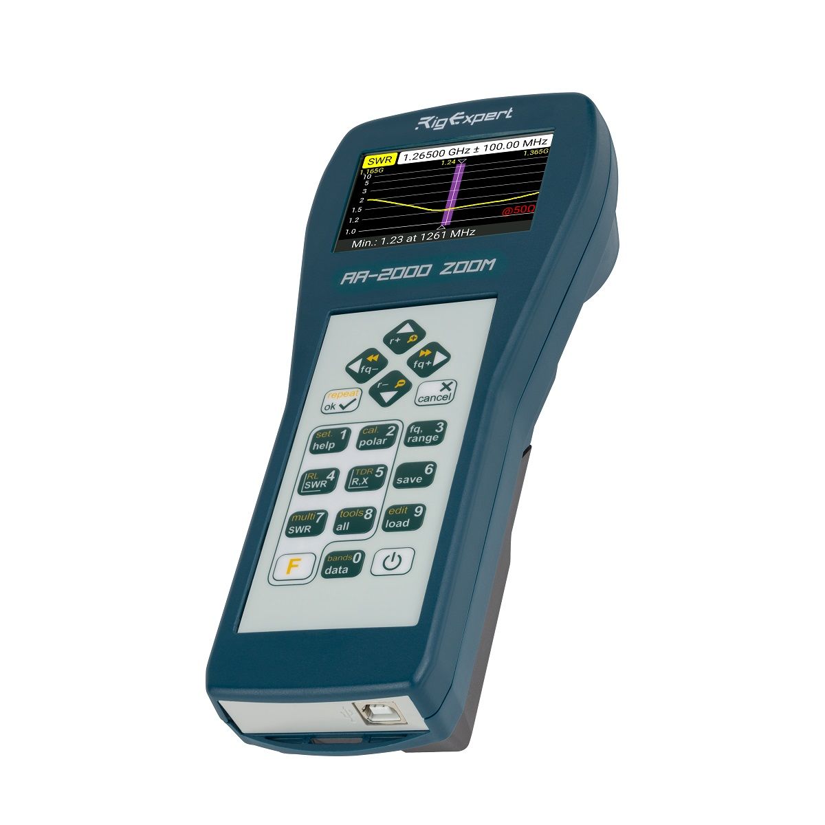 RigExpert AA-2000 ZOOM Antenna & Cable Analyser 0.1-2000 MHz, SWR, TDR, Bluetooth