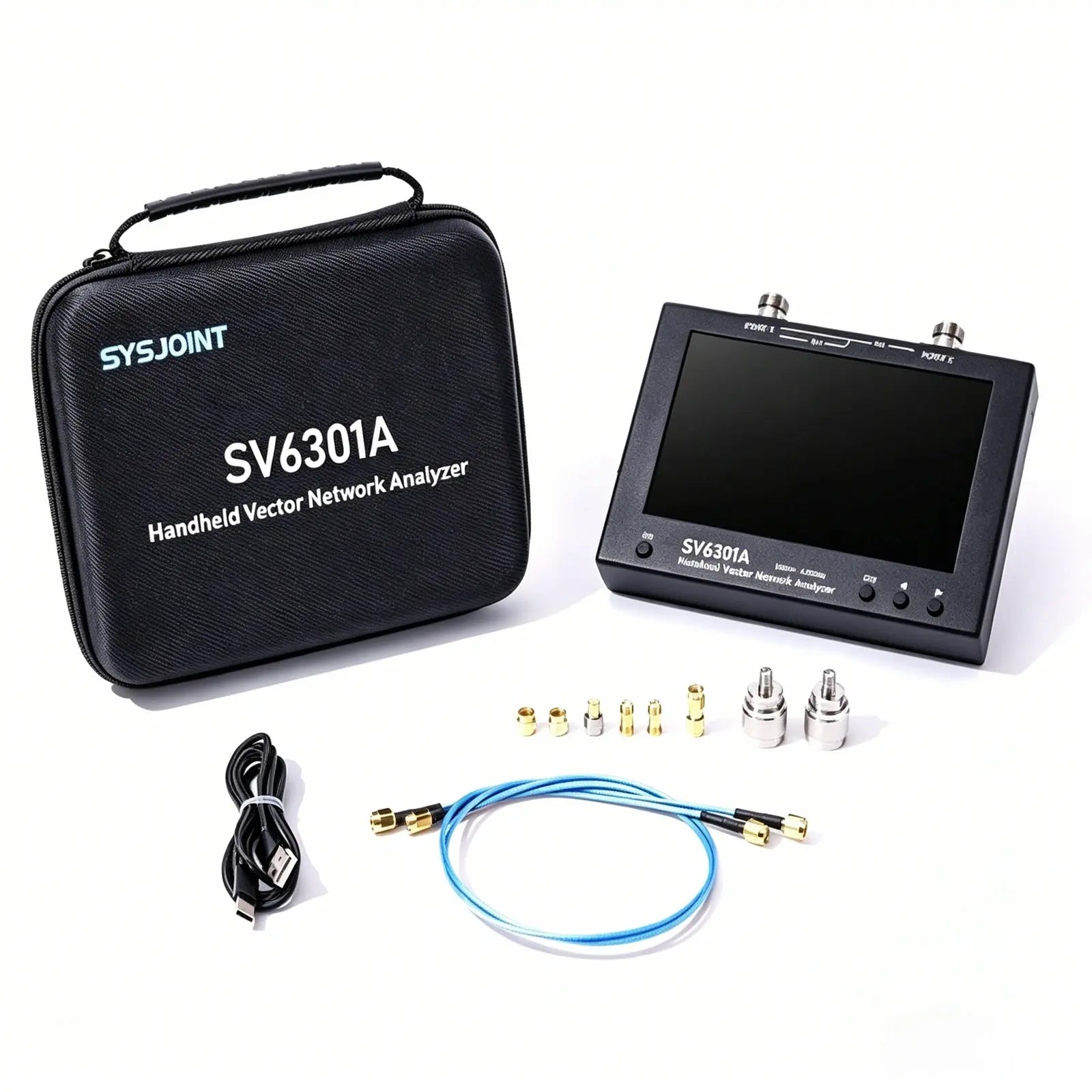 Chelegance SV6301A VNA with supplied calibration kit cables adapters and case