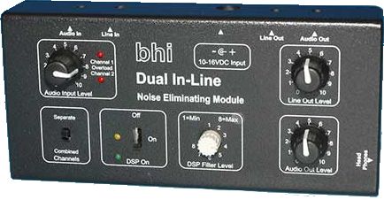 BHI Dual In-Line DSP Noise Cancelling Unit, Stereo, 8 Filter Levels, 7W
