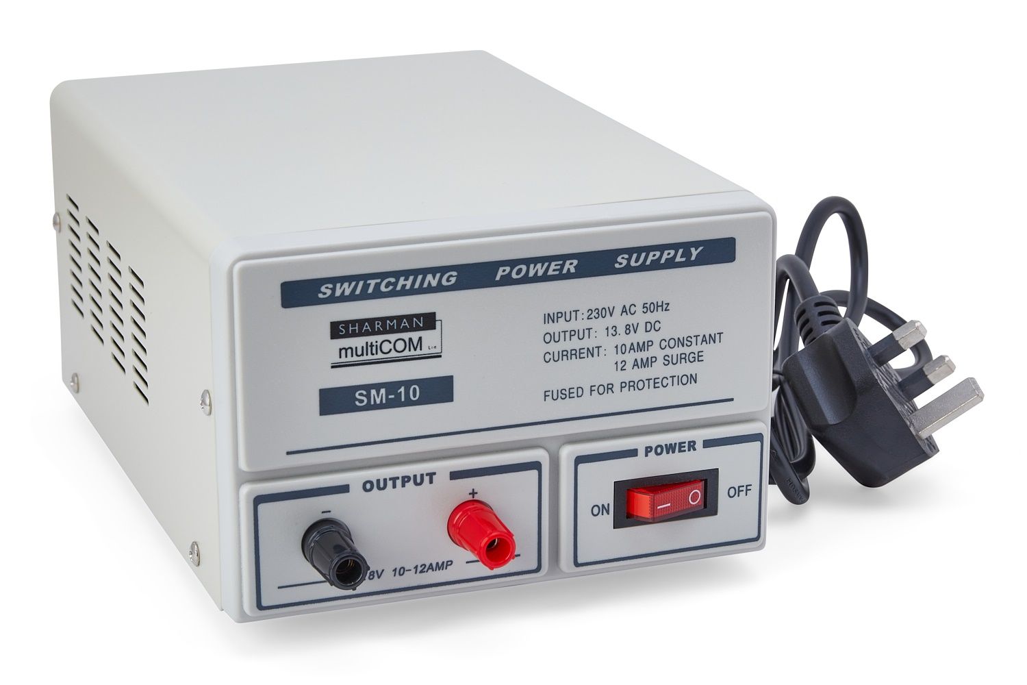 SM-10 Switch Mode Power Supply 13.8V, 10A/12A, 220V Input