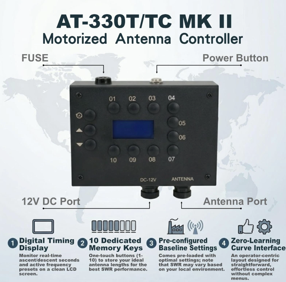 Gabil AT-330T/TC MK II controller with display and ten memory buttons