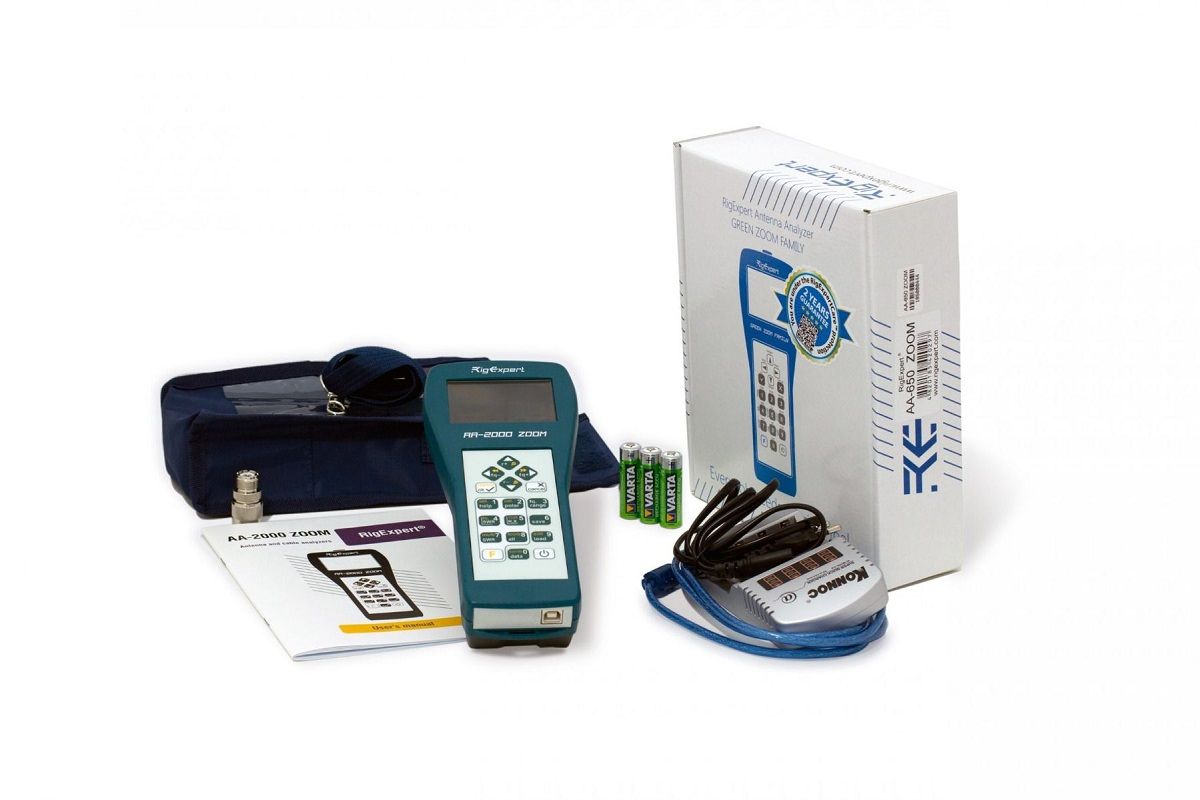 RigExpert AA-2000 ZOOM Antenna & Cable Analyser 0.1-2000 MHz, SWR, TDR, Bluetooth