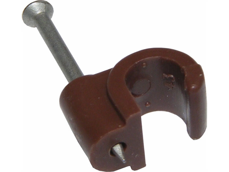 CABLE CLIPS 7MM BROWN