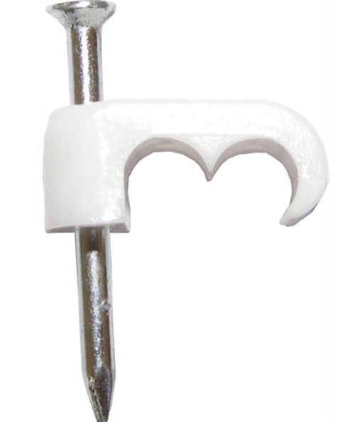 DOUBLE CABLE CLIPS 2x5MM WHITE