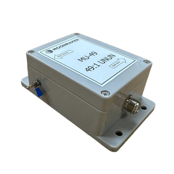 Moonraker MU-49 49:1 unun transformer SO-239 and terminal view