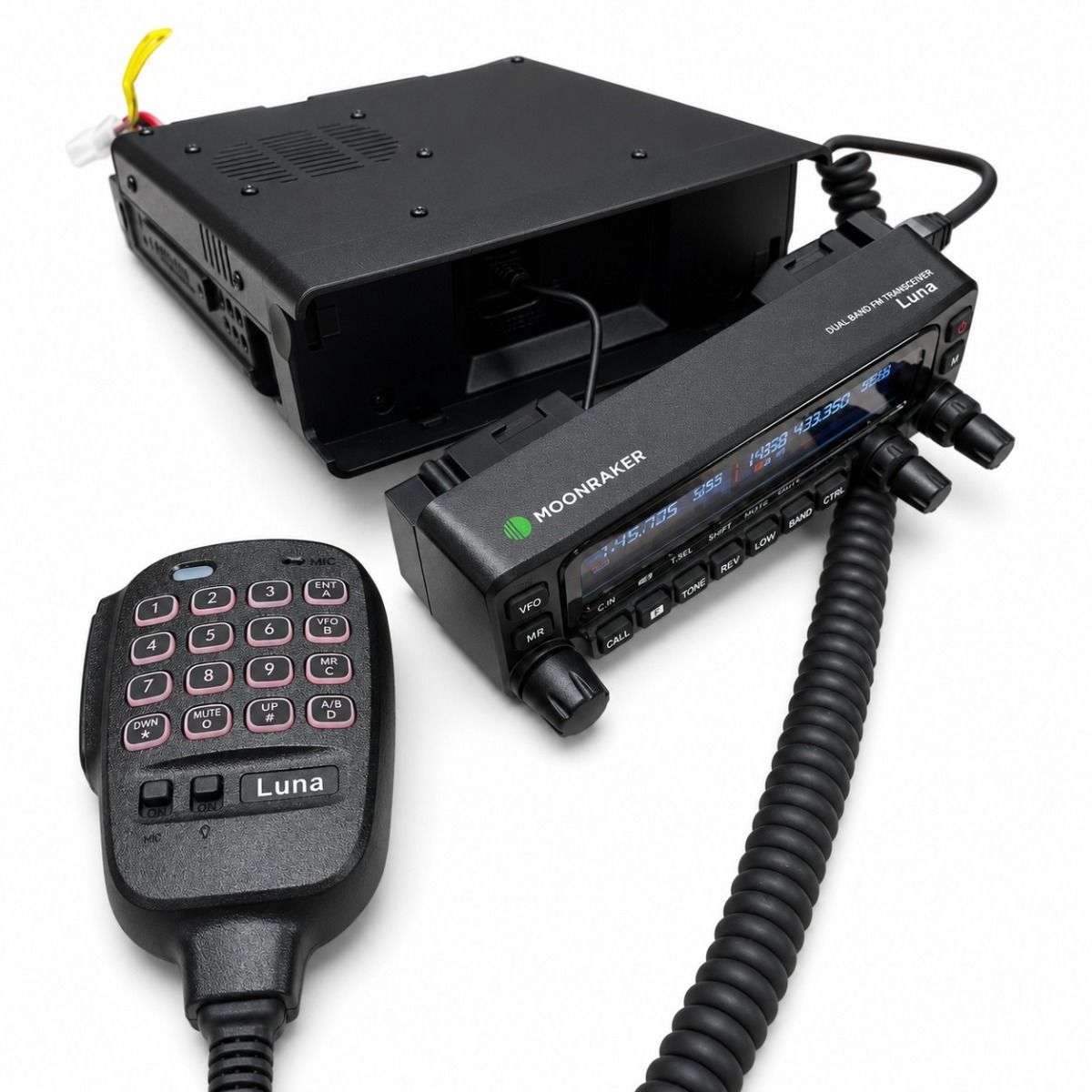 Moonraker Luna Dual Band Mobile Transceiver – 70W VHF/55W UHF, UK Repeaters Pre-Programmed