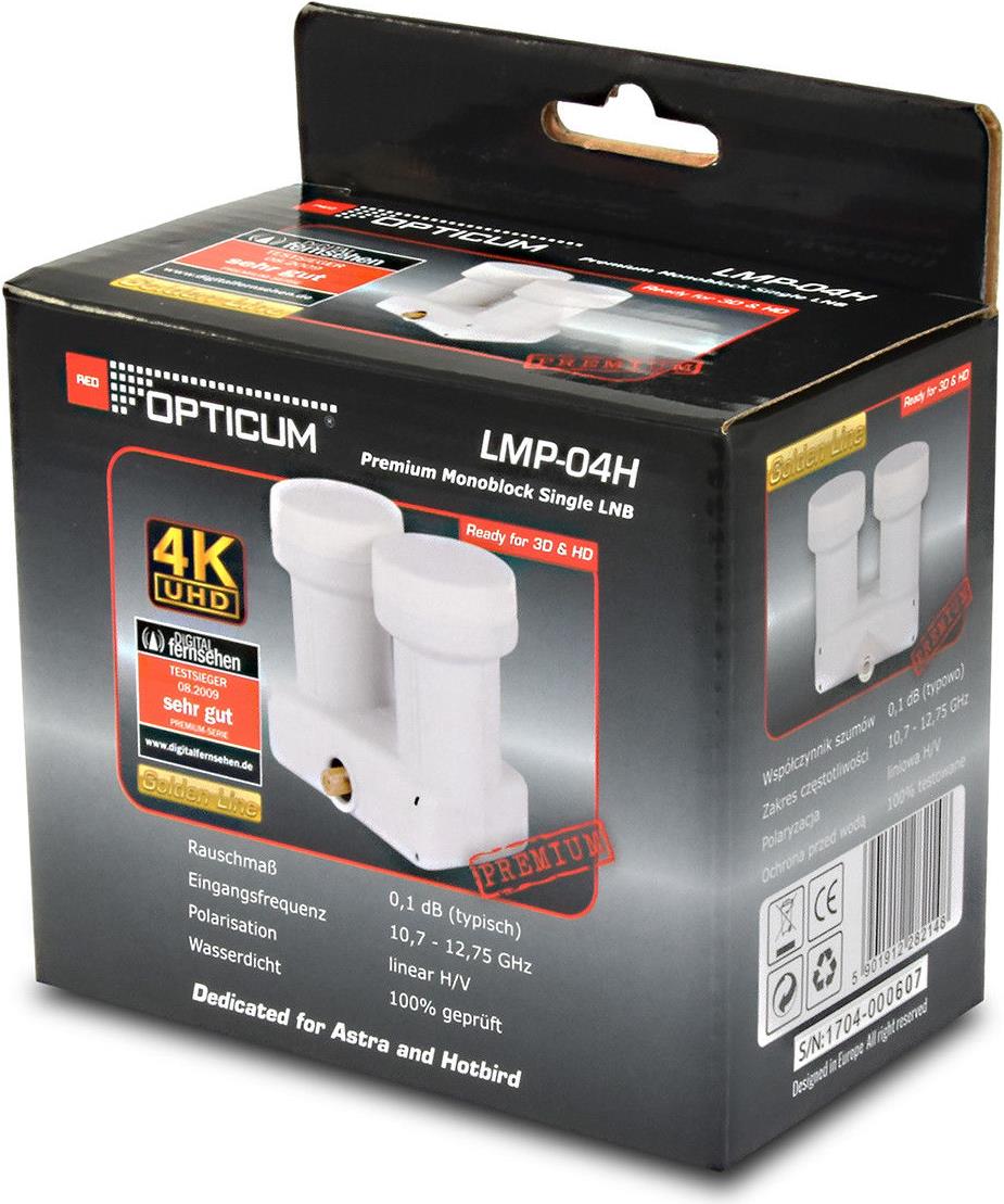 Opticum LMP-04H Monoblock Single LNB Astra & Hotbird 6° – Kamsat