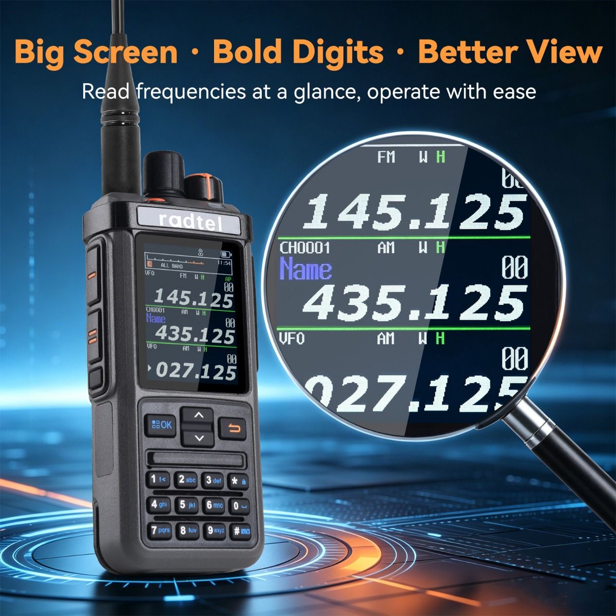 Radtel RT-1000 Pro Quad-Band Handheld Transceiver