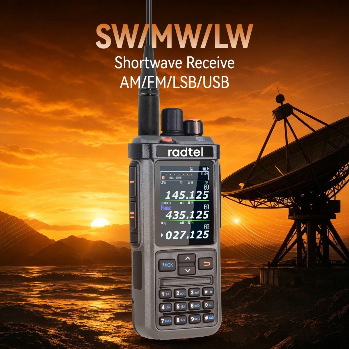 Radtel RT-1000 Pro Quad-Band Handheld Transceiver
