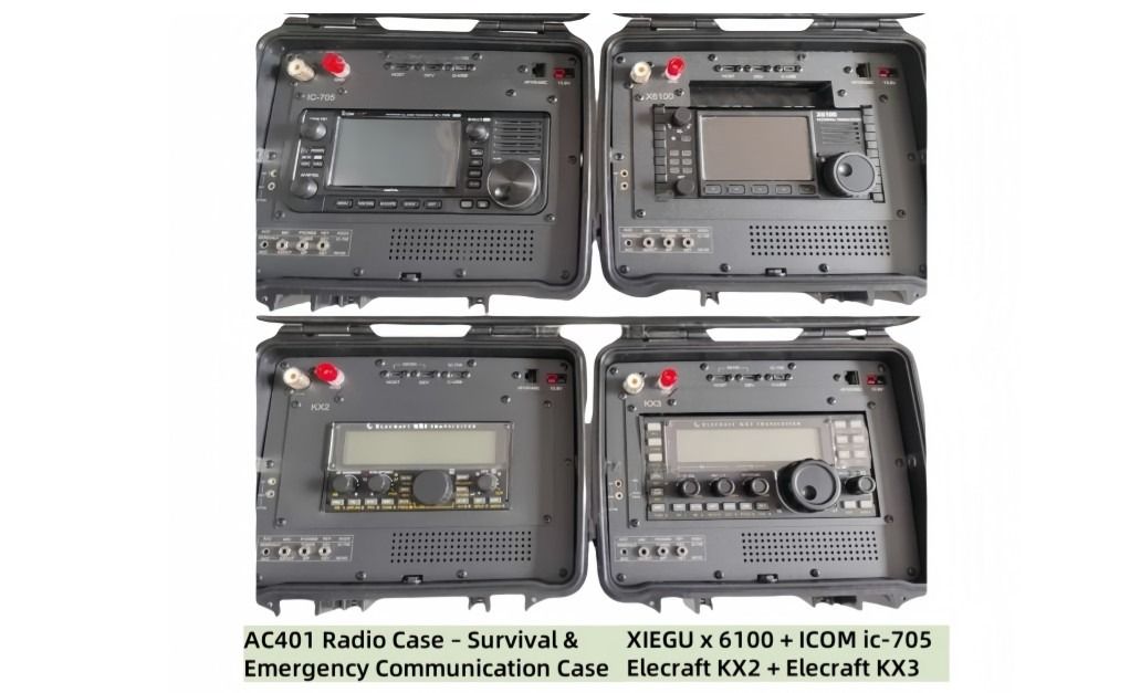 JCASE-XKI4 Waterproof 4-in-1 Case for Xiegu X6100, IC-705, KX2, KX3