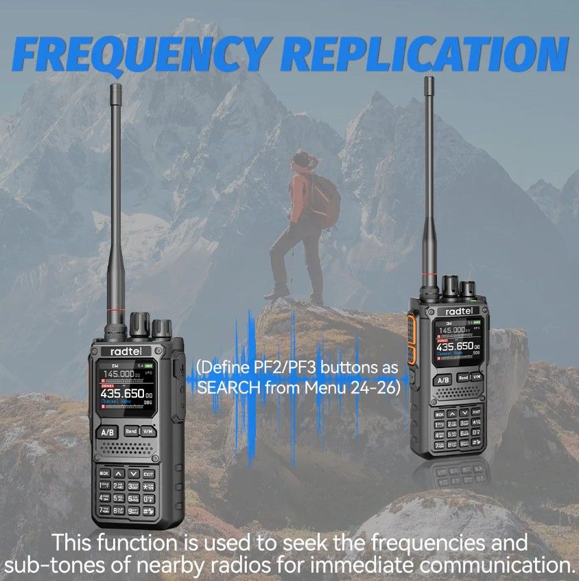 Radtel RT-920 Dual Band Handheld with Wideband RX Walkie Talkie
