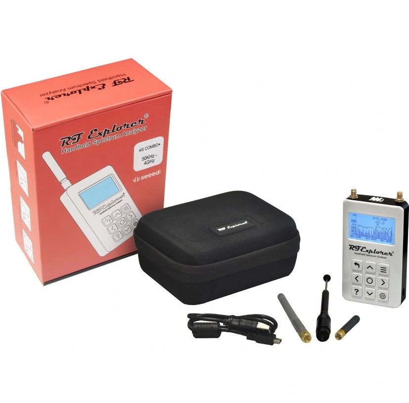 RF Explorer 4G COMBO+ Handheld Spectrum Analyzer 50kHz-4GHz, LNA, USB, All HAM Bands