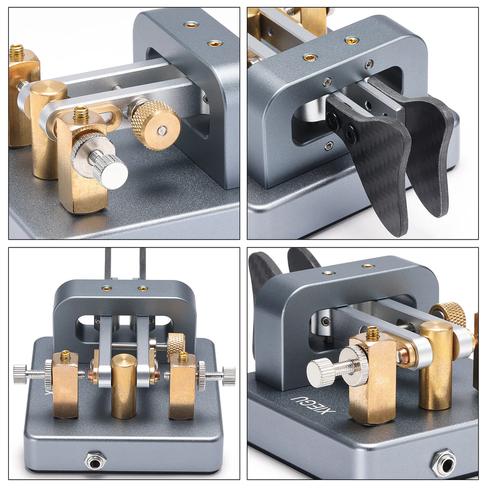 Xiegu VK-6 CW Iambic Dual Paddle Key for X6100, X6200, G90, G106, X5105