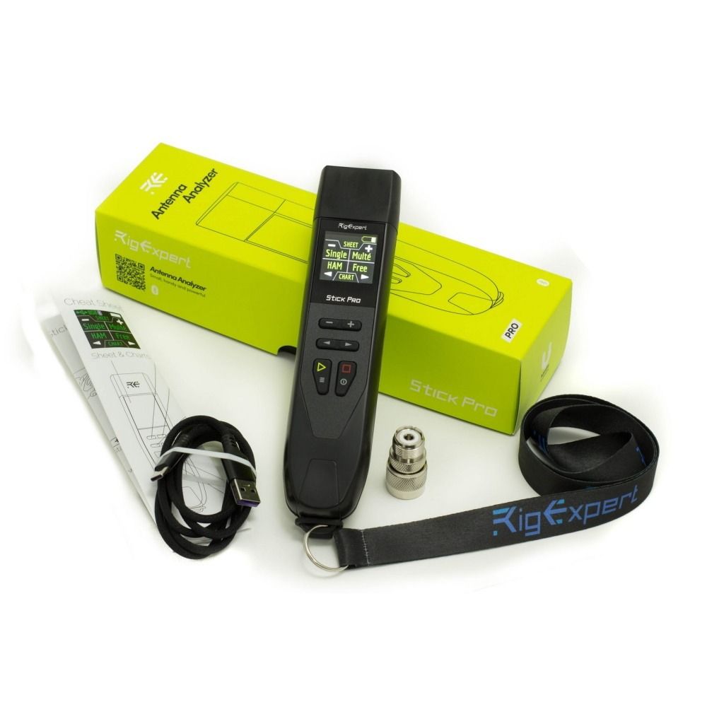 RigExpert Stick Pro Antenna & Cable Analyser 0.1-600 MHz, 16hr Battery, Bluetooth