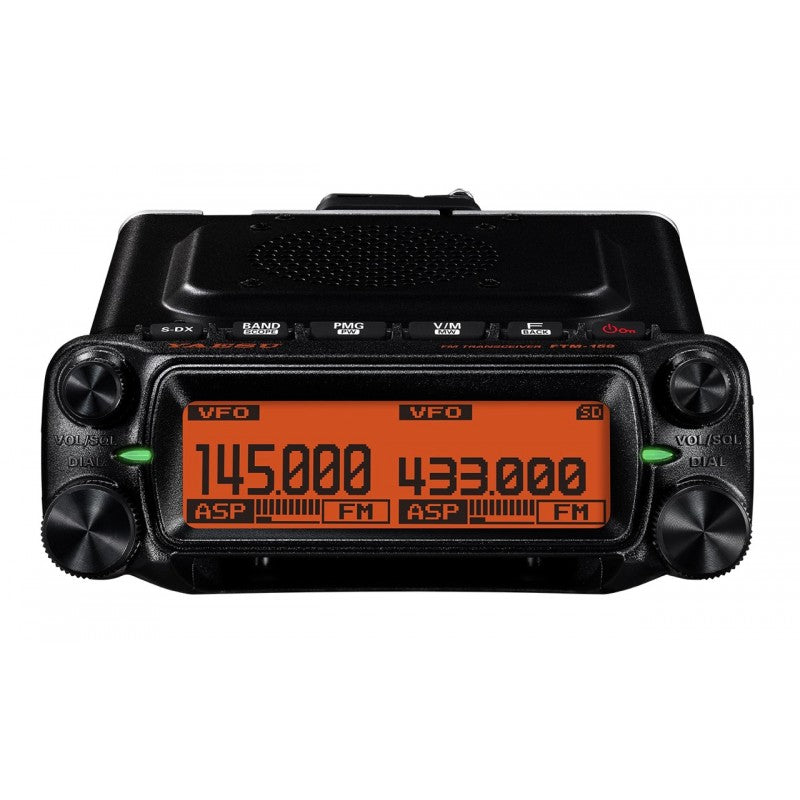 Yaesu FTM-150E dual-band mobile transceiver with microphone