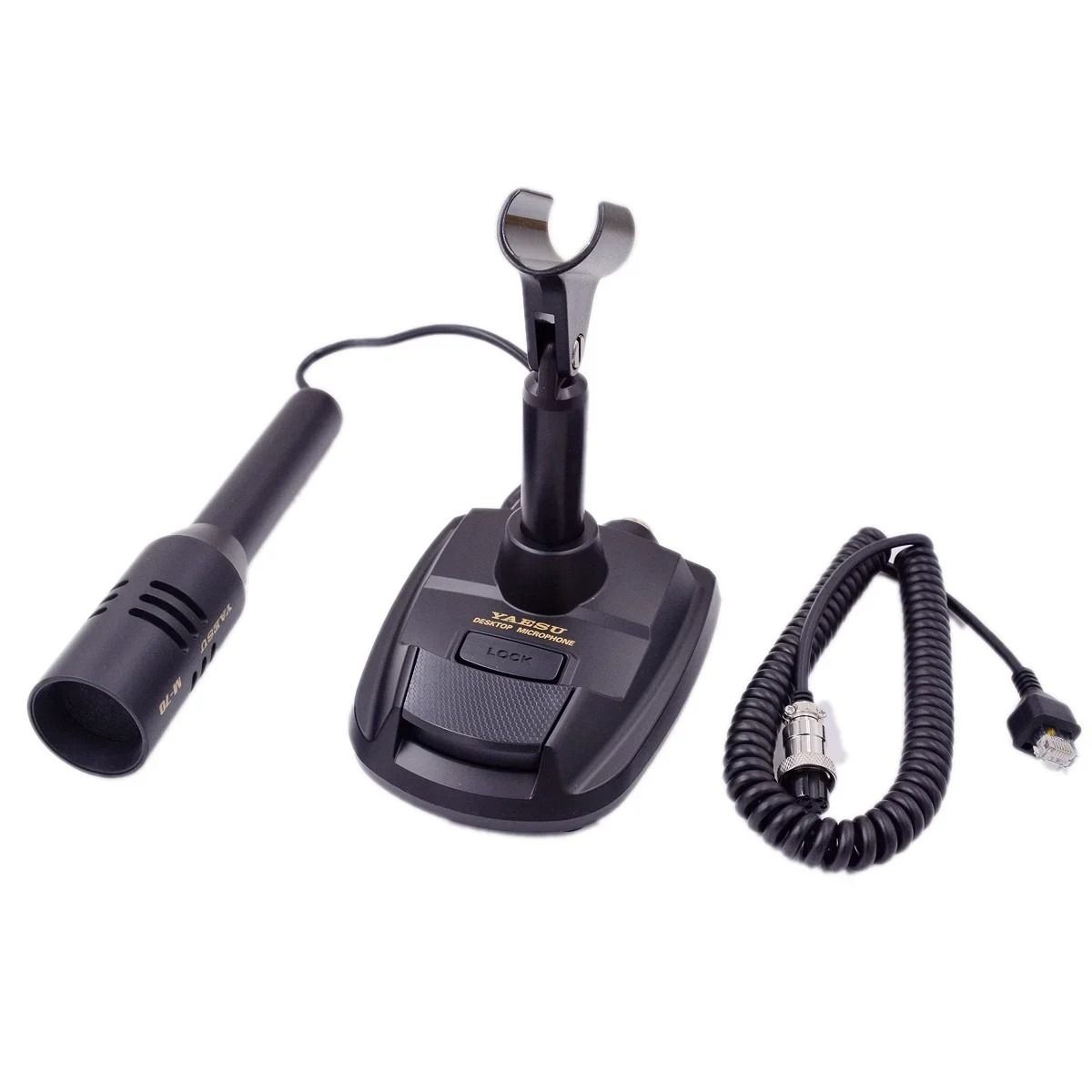 Yaesu M-70 Desktop Condenser Microphone Dual 8-Pin, 30-17000Hz, Low-Cut Filter, Isolation Transformer, For Yaesu HF Radios